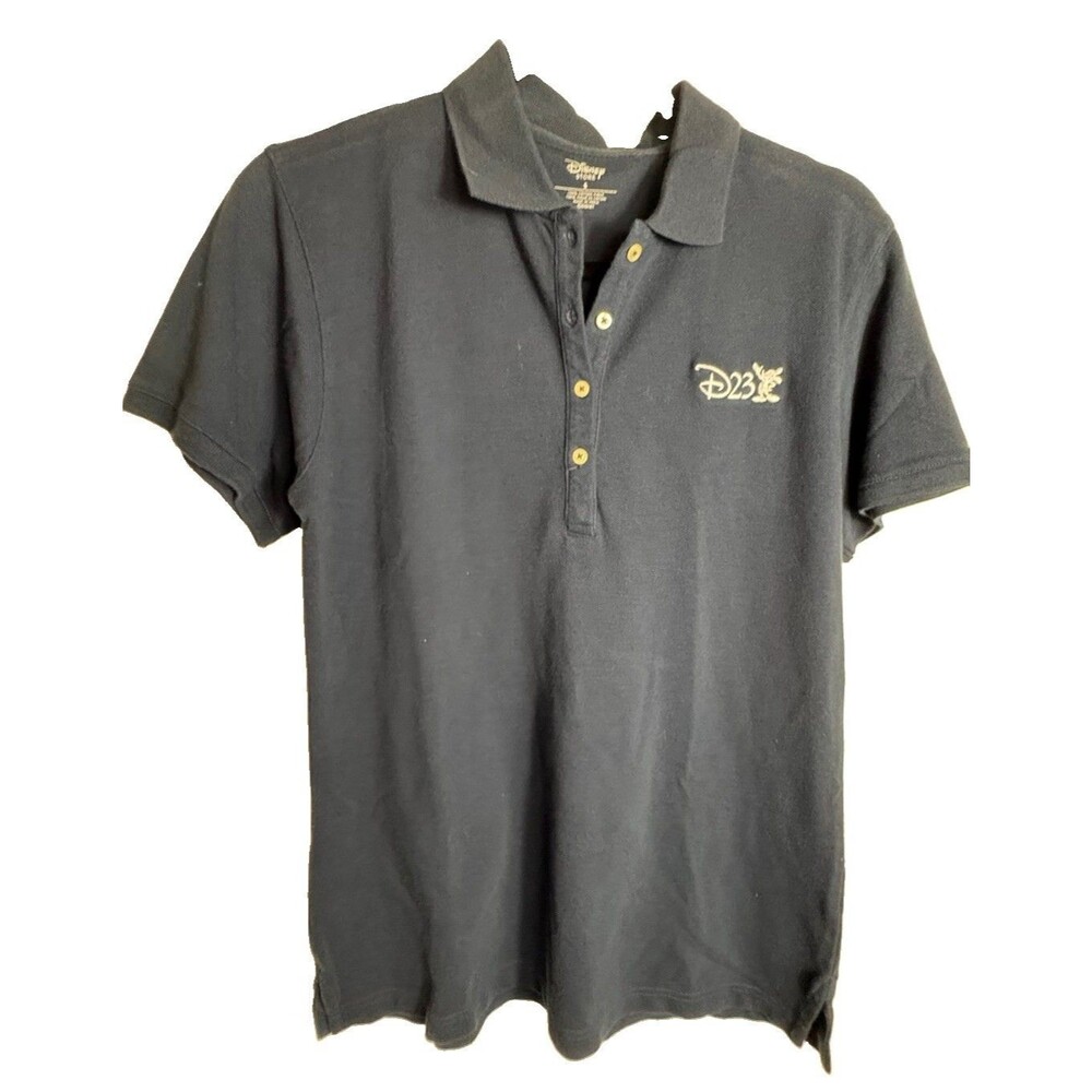 Disney Store D23 Womens Small Navy Polo Shirt Embroidered 100% Cotton